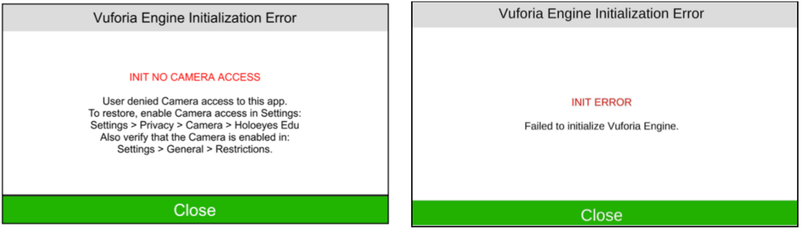 iOSとAndroidのカメラアクセス許可画面